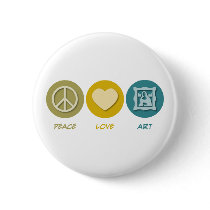 Peace Love Art buttons by 1000suns Peace Love Art buttons