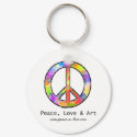 Peace, Love & Art Keychain