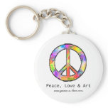 Peace, Love &amp; Art Keychain