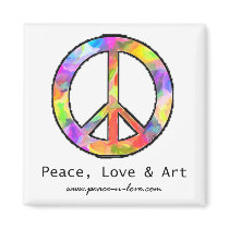 Peace, Love & Art Magnet