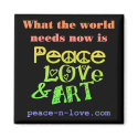 Peace, Love & Art Magnet