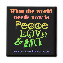 Peace, Love & Art Magnet by Victoreeah Peace, Love & Art Magnet