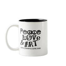 Peace, Love & Art Mug by Victoreeah Peace, Love & Art Mug