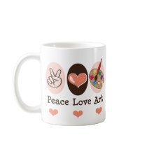 Peace Love Art Mug