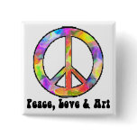 Peace, Love &amp; Art Pin