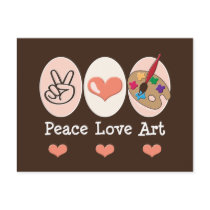 Peace Love Art Postcard