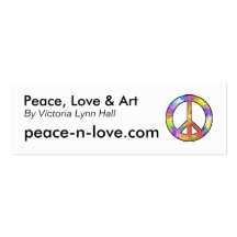 Peace, Love & Art Promotional Business Card Template