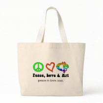 Peace, Love & Art Signs Bag by Victoreeah Peace, Love & Art Signs Bag