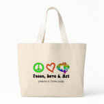 Peace, Love & Art Signs Bag
