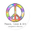 Peace, Love & Art stickers