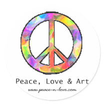 Peace, Love & Art stickers by Victoreeah Peace, Love & Art stickers