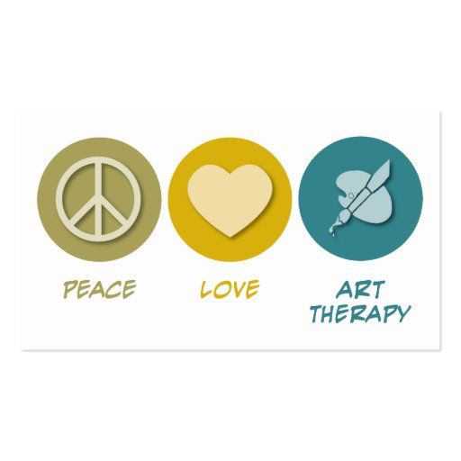 Peace Love Art Therapy Business Card Templates (back side)