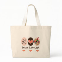 Peace Love Art Tote Bag