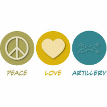 Peace Love Artillery photo sculptures