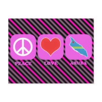 Peace Love Aruba Postcard