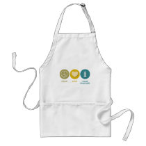 Peace Love Asian Languages aprons by 1000suns Peace Love Asian Languages aprons