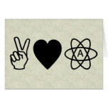 Peace Love Atheism Greeting Cards