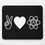 Peace Love Atheism Mousepad