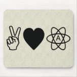 Peace Love Atheism Mousepad