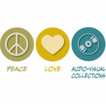 Peace Love Audio-Visual Collections photo sculptures