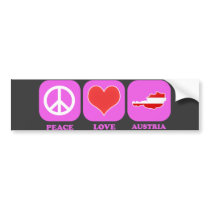 Peace Love Austria bumper stickers by coolcountry Peace Love Austria bumper stickers