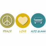 Peace Love Auto Glass Photo Sculpture