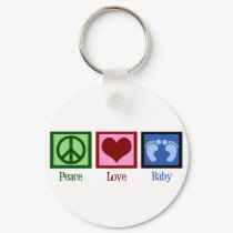 Peace Love Baby Boy keychains by epicdesigns Peace Love Baby Boy keychains