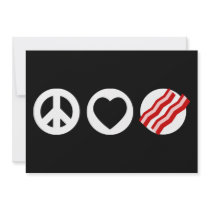 Peace Love Bacon Personalized Announcement