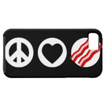 Peace Love Bacon iPhone 5 Cases