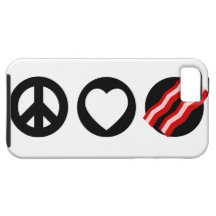 Peace Love Bacon iPhone 5 Cover