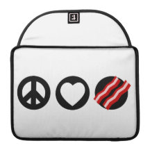 Peace Love Bacon Sleeves For MacBook Pro