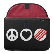 Peace Love Bacon Sleeve For MacBooks
