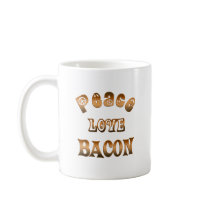 PEACE LOVE BACON MUG