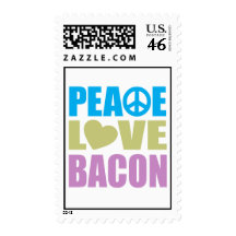 Peace Love Bacon Stamps