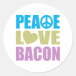Peace Love Bacon Stickers