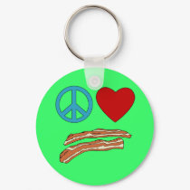 Peace Love Bacon Symbology Tshirt, Mug keychains