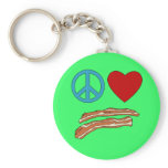 Peace Love Bacon Symbology Tshirt, Mug Key Chain