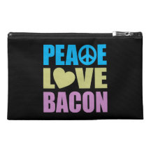 Peace Love Bacon Travel Accessory Bag