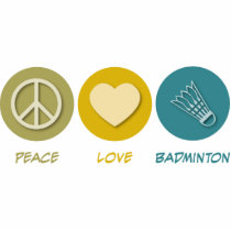 Peace Love Badminton photo sculptures
