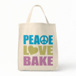 Peace Love Bake Canvas Bag