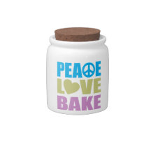 Peace Love Bake Candy Dishes