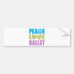 Peace Love Ballet Bumper Sticker