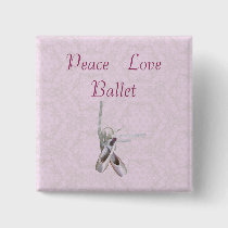 'Peace, Love & Ballet' Lace Button buttons