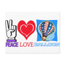 PEACE LOVE BALLOON POSTCARDS