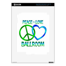 Peace Love BALLROOM iPad 3 Skin