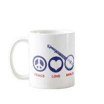 Peace Love Banjo Coffee Mugs