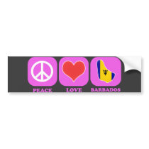 Peace Love Barbados bumper stickers by coolcountry Peace Love Barbados bumper stickers