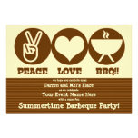 Peace Love Barbeque Invitation
