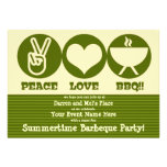 Peace Love Barbeque Invitation