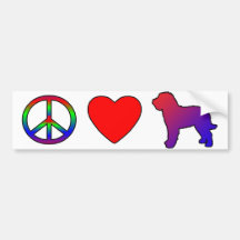 Peace Love Barbets Bumper Sticker